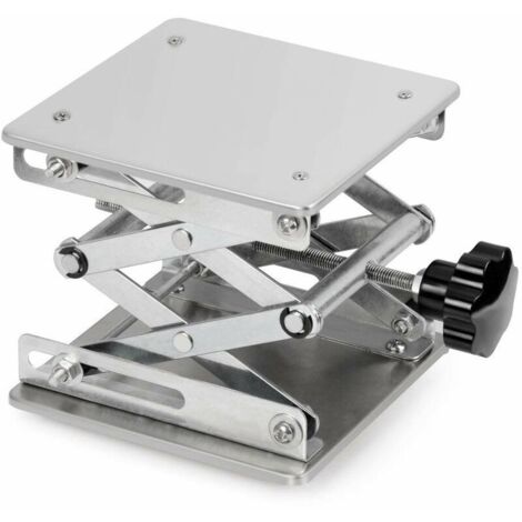 VURAHOME - Table Élévatrice de Laboratoire, Table de Levage Plate-Forme de Laboratoire en Acier Inoxydable, 150 x 150mm, Hauteur de Levage Extensible de 75 à 260mm, Poids de Support 10 KG (1/5)