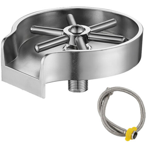 VURAHOME - Rinceuse en verre pour évier de cuisine lave-tasse de bouteille pour évier barre de fixation rinceuse en verre accessoires d'évier de cuisine en acier inoxydable (1/5)