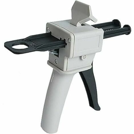 VURAHOME - Pistolet Distributeur Époxy , AB Pistolet à Colle Époxy Poignée Applicateur pour Mélange Colle, Ratios 1:1 50 ml(Blanc) (1/5)