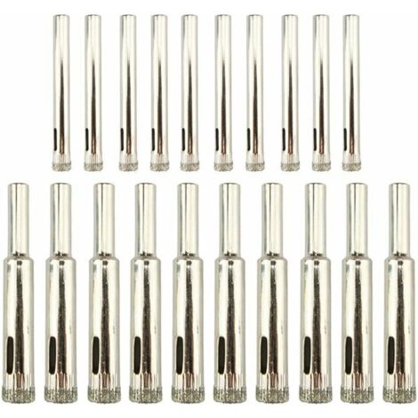 VURAHOME - 10 Pièces 6mm 8mm Diamant À Tuyau Tuile Marbre Verre Trou Foret Saw pour Céramique Porcelaine Céramique Carreau (6mm + 8mm) (1/5)