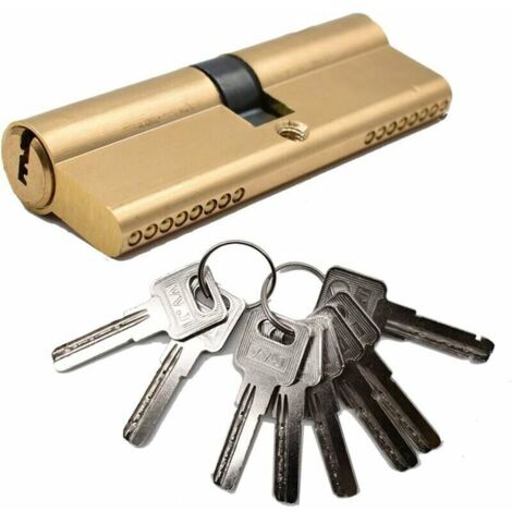 VURAHOME - Cylindre de Serrure,Cylindre Débrayable 42.5/42.5(85mm) 8 Clés Finition en laiton Haute Sécurité Anti Pic Anti Perceuse Anti Coup (1/5)