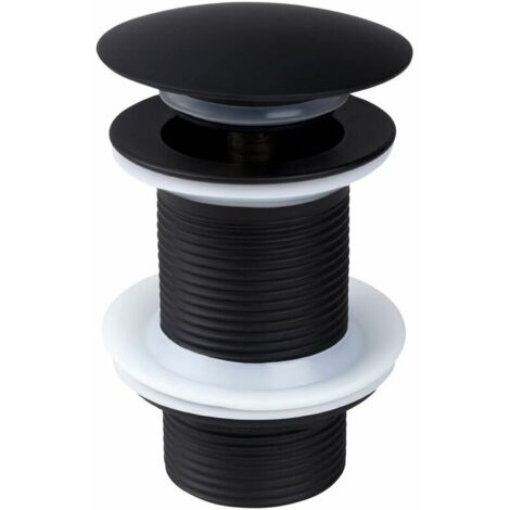 VURAHOME - Bouchon de vidange Pop Up, bonde Pop Up sans trop-plein, bouchon universel pour évier Pop Up, bouchon de lavabo, bouchon de vidange de lavabo, bouchon de vidange noir pour lavabo et vasque (1/5)