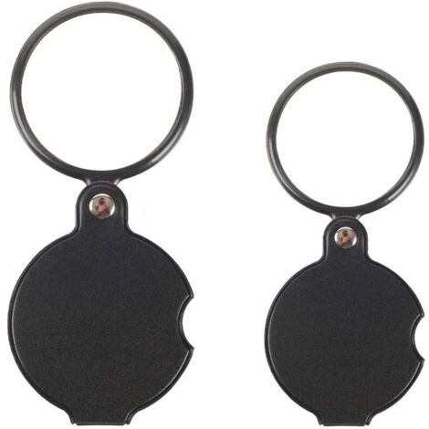 VURAHOME - 2 ensembles Petite loupe de poche 10x Loupe de lecture Loupe de bijoutier avec loupe pliable de 60 mm / 70 mm de diamètre pour livres, journaux, magazines, pièces de monnaie, timbres (1/5)