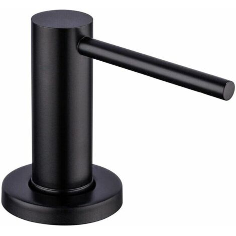 VURAHOME - Cisea 500 ml Distrubuteur de savon Noir Pompe à Savon pour Evier de cuisine