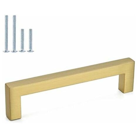 VURAHOME - 1 pièces poignées de meubles poignées de cuisine poignée en laiton poignées de meubles modernes, poignées pour enfants poignées dorées poignée d'armoire en acier inoxydable 256mm (1/5)
