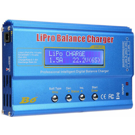 VURAHOME - Tout nouveau chargeur de balance de batterie RC Lipo NiMh a ecran LCD iMAX B6 numerique (1/5)