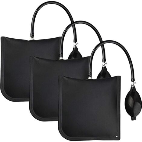 VURAHOME - Coussin de Montage, Air Wedge Pump Coussin dAir de Levage pour Installation des Portes Valve en Métal Noir (Trachée 25cm) 3 Pièces, (1/5)