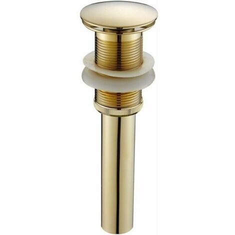 VURAHOME - Bonde de lavabo pop up en acier inoxydable de qualité supérieure et laiton sans trop-plein. (1/4)