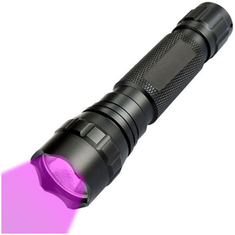 VURAHOME - Lampe torche UV LED lumière noire lampe torche UV 395 nm, 3 W, détecteur d'urine de chien/chat trouve des taches sur les tapis de sol