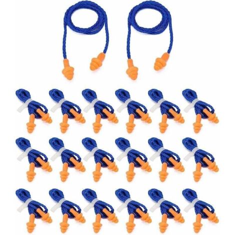 VURAHOME - Bouchons d'Oreille pour Dormir,20 Paires Bouchon Oreille Anti Bruit 3m Bouchon D'oreille pour Dormir RÉUtilisable ImpermÉAble Bouchons D'oreille pour Dormir, Ronfler, Voyager, Concerts, ÉTu (1/5)