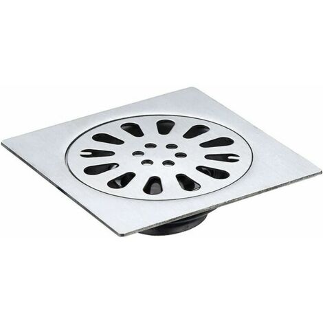 [Promotions en stock] Siphon de sol carré en acier inoxydable salle de bain porte d'égout douche siphon de sol (1/3)