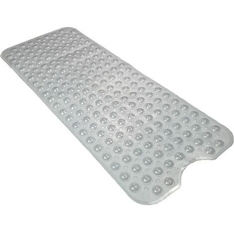 VURAHOME - Tapis Baignoire Antidérapant. Anti-moisissure. Extra Long. Antibactérien. Tapis de Douche Hypoallergénique. Lavable en Machine. 100 40CM Clair