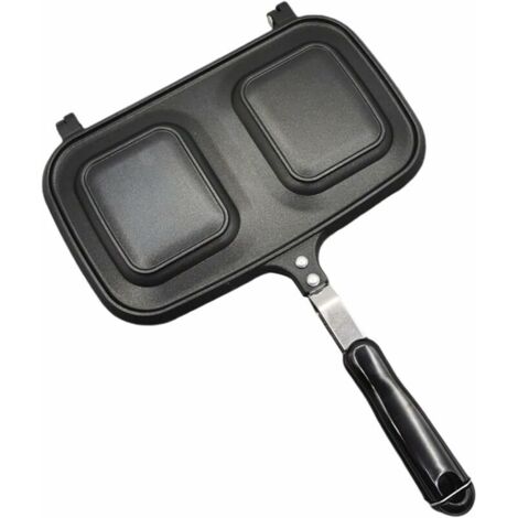 VURAHOME - Appareil à Croque-monsieur Anti-adhésif Pour Cuisinière à Gaz Ou électrique, Poêle à Sandwich Grillée Poêle à Frire Cuisinier, Machine à Sandwichs Aux Crêpes De Cuisine Pour Le Petit Déjeun
