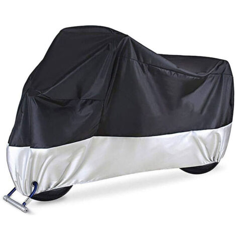 VURAHOME - Housse de moto universelle toutes saisons 210D Oxford Housses de moto étanches avec trous de verrouillage de remplacement pour Honda Suzuki Kawasaki Yamaha 96,5 x 41 x 50 pouces (1/5)