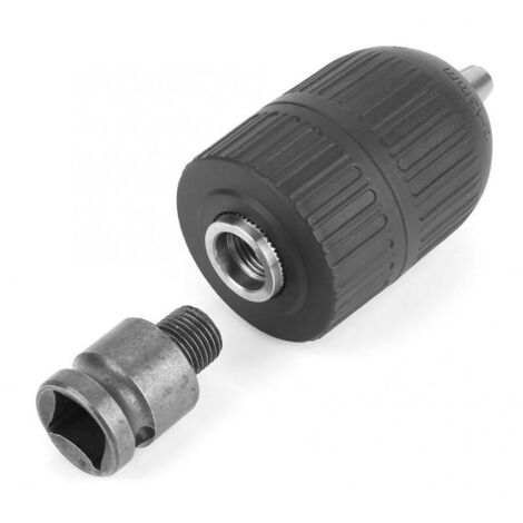 VURAHOME - Mandrin de Perceuse sans Clé en Plastique 2-13mm 1/2-20UNF avec Adaptateur de Mandrin de 1/2 pour la Conversion de clé à Chocs (1/5)