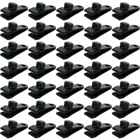 VURAHOME - Lot De 30 Clip De Bâche Tente, Pince Pour Bâche De Verrouillage, Pince Pour Bache Pince Pour Auvent Fixation Bache Camping Toile Ombrage Bache De Piscine (1/5)