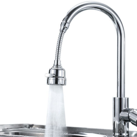 VURAHOME - Rallonge de robinet (longueur 16 cm), Robinet 360 degres, rallonge de robinet , dispositif d'économie d'eau avec 3 modes de sortie d'eau, convient pour la cuisine, la salle de bain et le ja