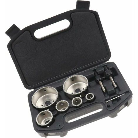 Kit de Scie-Cloche à Revêtement en Diamant pour Carreaux de Céramique avec Boîte de Rangement en Alliage 6 Trous 22 à 73mm Portable Durable Coupe de Béton (1/5)