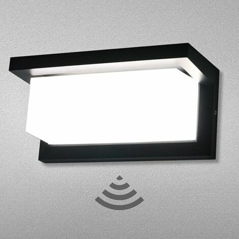 VURAHOME - Lampe murale led lampe d'extérieur avec capteur de mouvement Luminaire Ip65 imperméable à l'eau Éclairage décoratif en aluminium moderne pour le couloir du sentier de jardin (1/3)