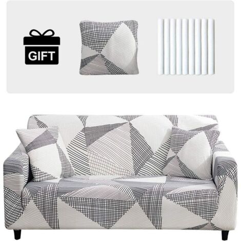 VURAHOME - Housses de Fauteuil Housse Canapé Extensible Housse de Canapé 1 Place Housse Canapé avec 1 Housse de Coussin Modèle, (1/5)