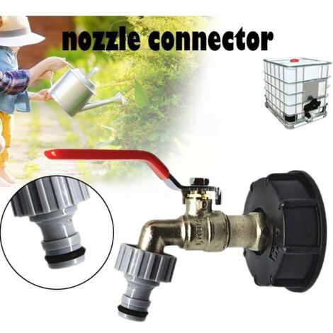 VURAHOME - Pour IBC Adaptateur De Cuve 1\\/2 Robinet Sortie Raccord Vanne Robinet Raccords De Tuyau D'arrosag (1/5)