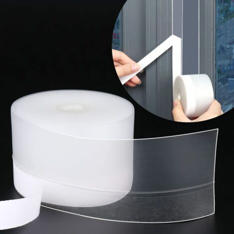 VURAHOME - Bande d'étanchéité en silicone, 35 mm x 5 m, joint d'étanchéité anti-fuite, anti-collision, anti-poussière pour portes, fenêtres, fissures, (1/5)
