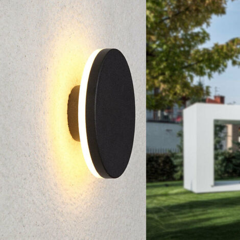 VURAHOME - Lighting Applique murale d'extérieur LED avec détecteur de mouvement en acier inoxydable noir résistant aux intempéries 3000 K lumière chaude pour porte d'entrée 10 W 1000 lm, (1/5)