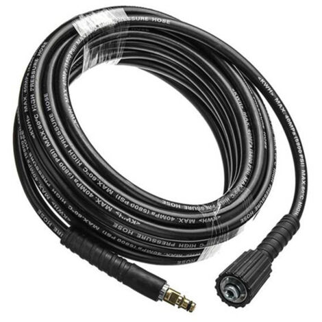 VURAHOME - 8 M Tuyau de Remplacement pour Nettoyeur Haute Pression pour K3 K4 K5 K6 K7, Nettoyeurs Haute Pression Tuyau de Nettoyage à L'eau M22 et Connexion à Fiche de Type Clic (1/5)