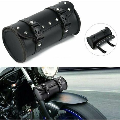 VURAHOME - Sacoches moto, universelles, sacoche à outils, cuir, noir, sacoche à outils pour moto, étanche ou résistante à la chaleur (8,27 x 3,94 x 3,94 x 3,94 pouces)