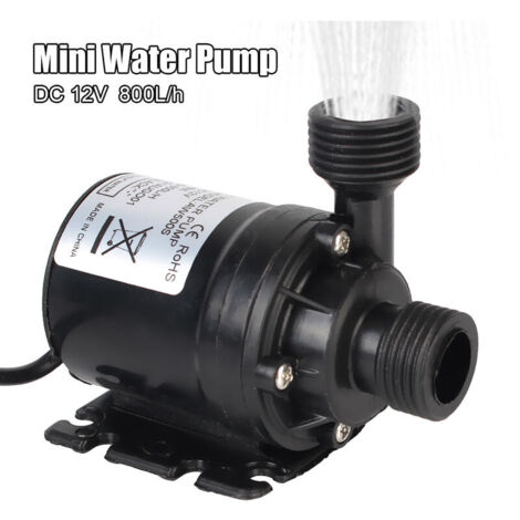 VURAHOME - Systeme de refroidissement pour fontaine, 12V DC, moteur sans balais, pompe a eau Submersible, Mini jardin Portable, 800L/H, Ultra silencieux, 5M