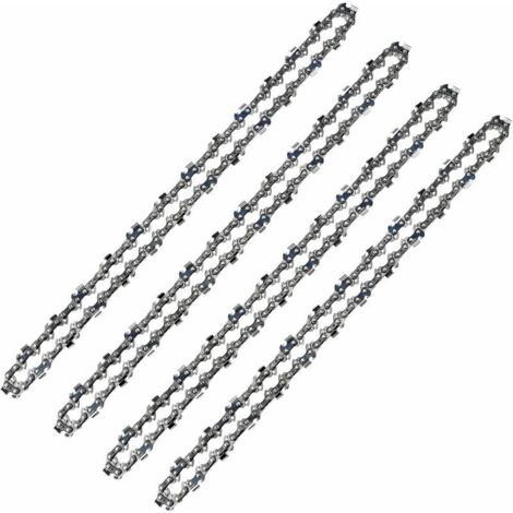 VURAHOME - Chaîne de tronçonneuse 52 Maillons, Pas de 3/8 LP, Jauge 050 (1,3mm) Faible Rebond (Low-Kickback), Lot de 4 Chaînes de Tronçonneuse 52 Entraineurs pour Guide-Chaîne de 14 (35 cm) (1/5)