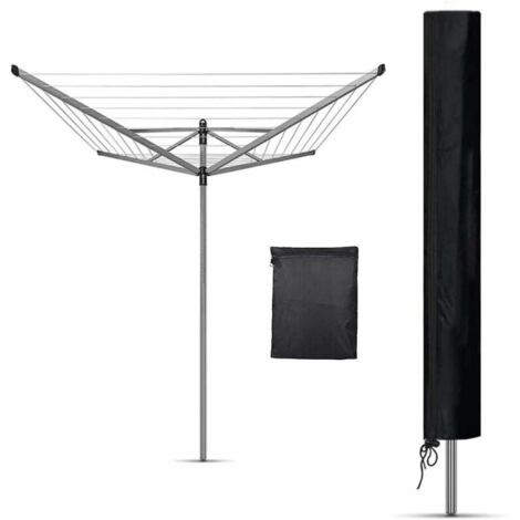 VURAHOME - Housse Etendoir Parapluie Extérieur, Housse pour mobilier de jardin , avec sac de rangement, 210D Oxford Imperméable UV-Anti Housse pour Séchoir(165x16x16cm)，Starlight