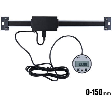 VURAHOME - Numerique Lineaire Regle Verticale Echelle Readout Taille En Option 0.01Mm Magnetique A Distance D'Affichage Externe Outils Regle Machine Outil De Mesure Pour Mill Tour 5403-150 (0-150Mm)