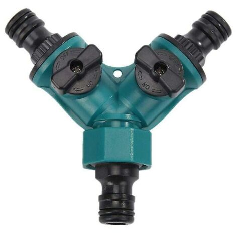 VURAHOME - 3 Répartiteurs de tuyau d'arrosage Jardin extérieur Y Connecteurs rapides Séparateur Répartiteur de jardin réglable 3/4quot Séparateur de tuyau d'arrosage à 2 voies pour pari d'arrosage (1/5)