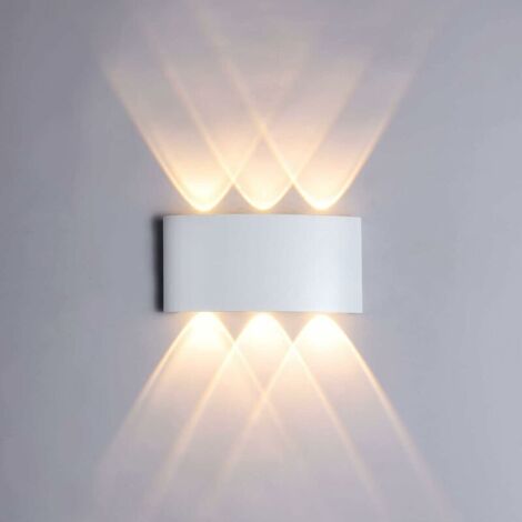 Applique Murale LED 6W, Lumière Blanche Chaude 3000K, Applique Murale Étanche IP65, Chambre Couloir Salon Escalier Hôtel Bar Lumière Décorative