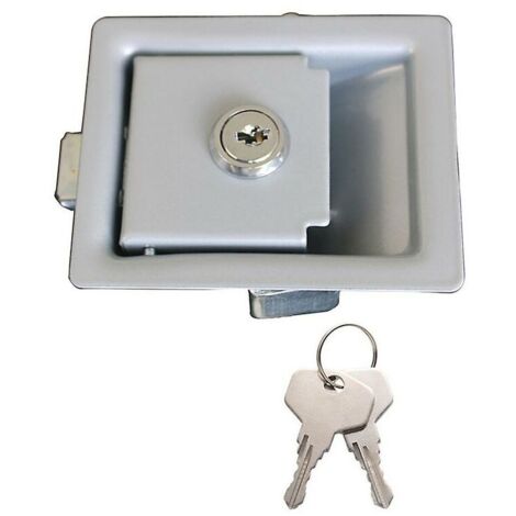 VURAHOME - Serrure de porte d'entrée de camping-car - Serrure de porte mécanique pour camping-car (argent) (1/4)