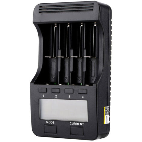 Liitokala Lii-500 Akkuladegerät, Smart-Ladegerät mit 4 Akkufächern, LCD-Display für Ni-Mh, Ni-Cd, Li-Ion, Akkuhalter, 1 (Ladegerät) (1/5)
