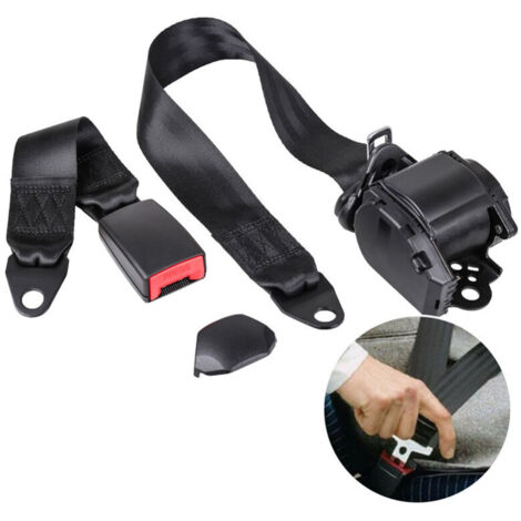 Ceinture de sécurité réglable 3 points ceinture de sécurité de voiture universelle automatique télescopique ceinture de sécurité de voiture pour Go Kart Club Golf chariot véhicule camion (1/4)