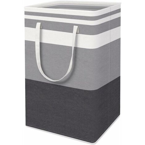 1 grand panier à linge, 75 L chacun, panier à linge étanche et autoportant, grand panier à linge pliable (1/5)