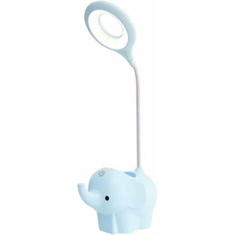 VURAHOME - Lampe de bureau LED tactile 5 W avec batterie, série Kids avec 3 températures de lumière 3000 K-4000 K-6500 K (Bleu)