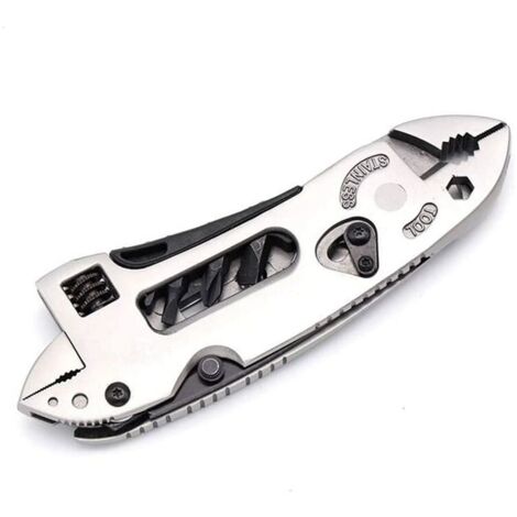 VURAHOME - Couteau Pliant Pince, Réglable Couteau De Poche Pince Outil Clé pour Survie Randonnée Camping en Plein Air Activités Extérieures (1/5)
