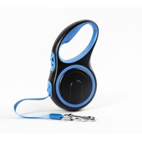 VURAHOME - Laisse rétractable pour chien 8 m, laisse rétractable pour chien de grande taille, laisse rétractable pour chien, laisse d'entraînement automatique pour chien jusqu'à 110 lb/50 kg, bleu (1/5)