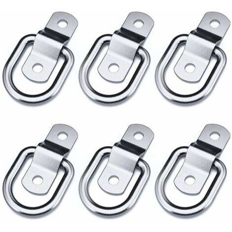 VURAHOME - 6Pcs Anneaux D'Arrimage Anneau De Montage D Anneau De Fixation Sangle Taquet Anneau Crochet Traction D'Arrimage Attelage Ancre De Remorque Robuste (1/5)