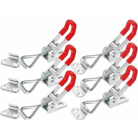 VURAHOME - Pcs Fermeture Remorque Sauterelles de Menuisier Loquet Bascule Sauterelles Bascule Pince Pince Genouillre Loquet Bascule rglable en Mtal GH-4001 Capacit de Rtention 150 kg, 330 lb (1/5)