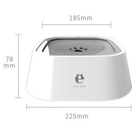 VURAHOME - Bol à eau flottant pour chien et chat 1 pièce avec filtre 2L, chariot à bol d'eau pour chat résistant aux déversements en ABS antidérapant pour distributeur lent pour animaux de compagnie (1/4)