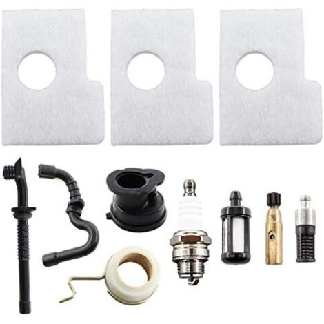 VURAHOME - Lot de 3 filtres à air, pompe à huile, transmission sans fin, tuyau de carburant, filtre à huile, kit pour tronçonneuse Stihl 017 MS170 MS170C 018 MS180 MS180C 1130 124 0800 (1/5)