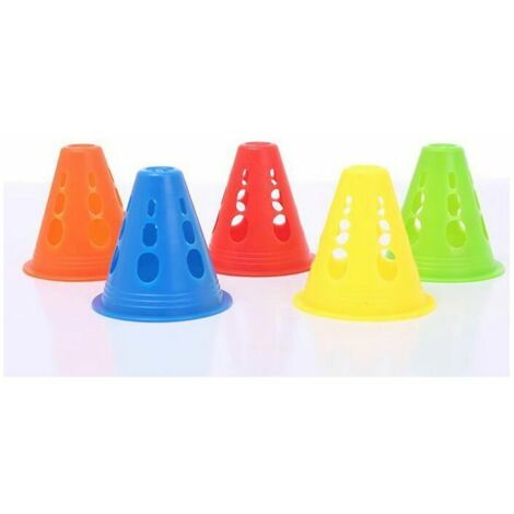 Cônes d'entraînement sur route, cône de signalisation d'entraînement sportif en plastique, cône de signalisation d'entraînement sportif de slalom, entraînement de football, rouleau (5 couleurs)