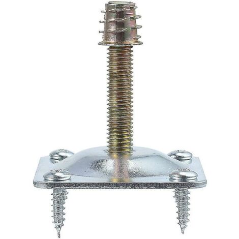VURAHOME - Jeu de 4 plaques de fixation pour pieds de meubles dans la quincaillerie pour la fixation 49 x 49 x 2 mm (1/3)