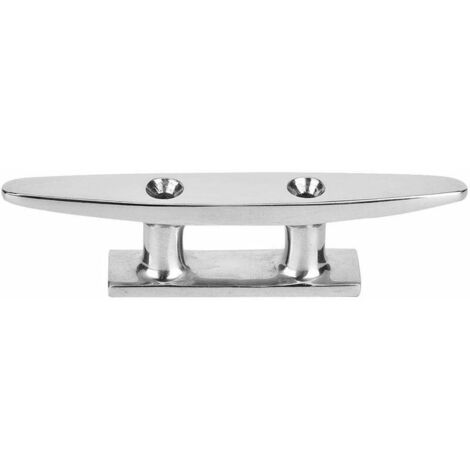 VURAHOME - Amarrage Cales de Pont de Bateau Taquet Cales de Corde de Bateau Taquet à Base Ouverte en Acier Inoxydable Accessoire de Bateau Poli(4in) (1/5)