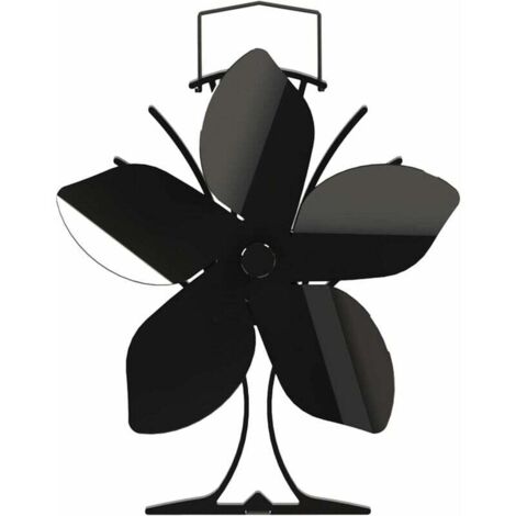 VURAHOME - Ventilateur de cheminée, ventilateur de cheminée à 5 lames pour poêle à bois, ventilateur de cheminée à chaleur silencieuse pour poêle à bois (1/5)
